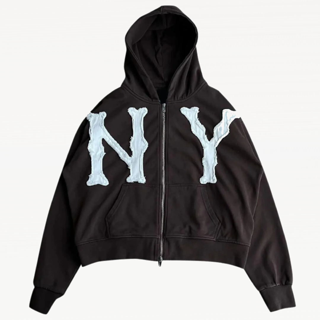 New York Zip Up Hoodie