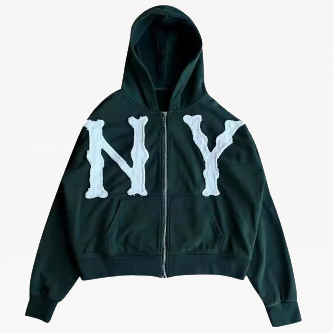New York Zip Up Hoodie