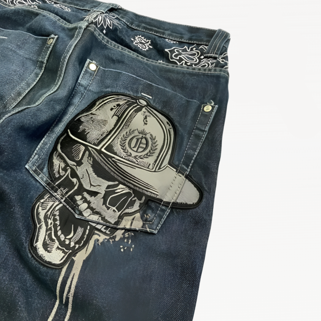 Skull Baggy Jeans