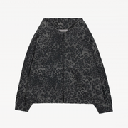 Panther Print Zip Up Hoodie