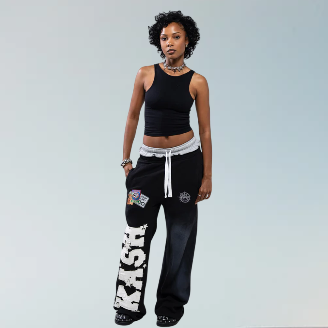 KASH Double Waist Sweatpants
